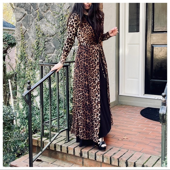 Fabulous Leopard print long kimono/duster - Picture 2 of 7